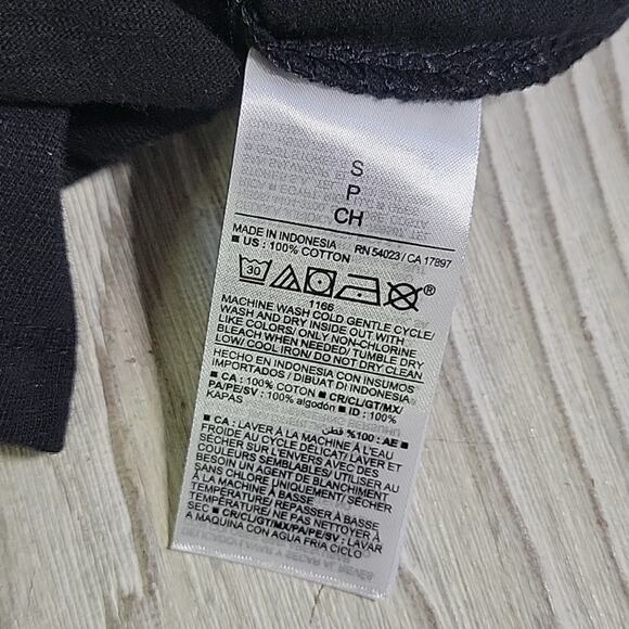 Old Navy Solid Black Short Sleeve Cinched Waist Tee Shirt Dress Womens S NWT - Picture 13 of 13